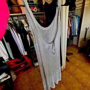 Silver mesh cover up